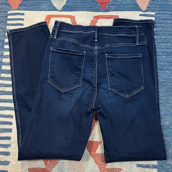 Frame Le Sylvie Slender Straight Jeans Cabana Dark Wash Size 27 - Picture 11 of 16